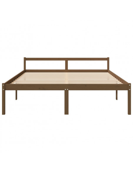 Letto per Anziani Miele 200x200 cm in Legno Massello di Pino