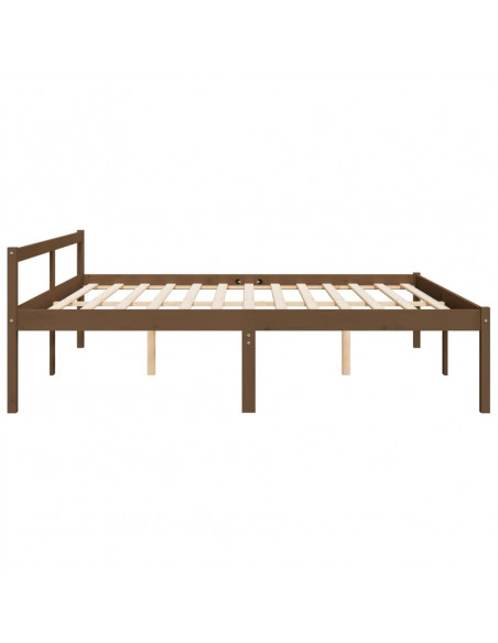 Letto per Anziani Miele 200x200 cm in Legno Massello di Pino
