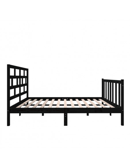 Giroletto Nero in Legno Massello di Pino 140x190 cm