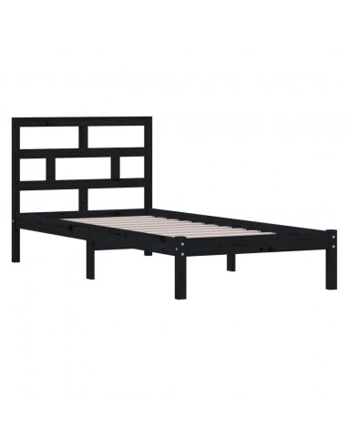 Giroletto Nero in Legno Massello di Pino 100x200 cm