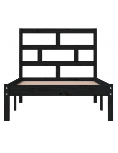 Giroletto Nero in Legno Massello di Pino 100x200 cm