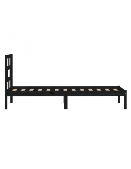 Giroletto Nero in Legno Massello di Pino 100x200 cm