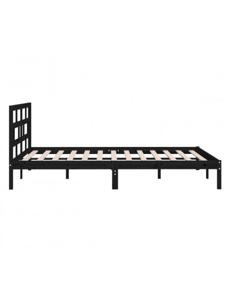 Giroletto Nero in Legno Massello di Pino 140x190 cm