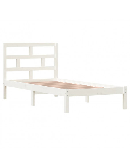 Giroletto Bianco in Legno Massello di Pino 90x200 cm