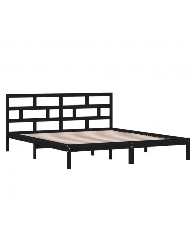 Giroletto Nero 135x190 cm Double in legno Massello