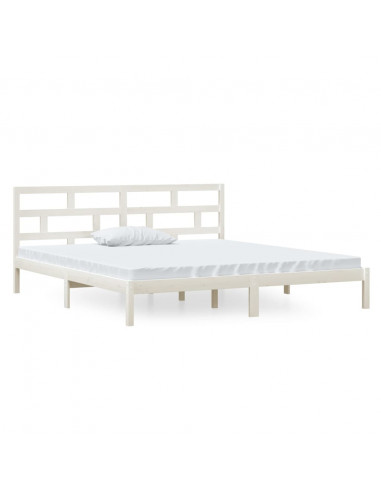 Giroletto Bianco in Legno Massello di Pino 140x190 cm