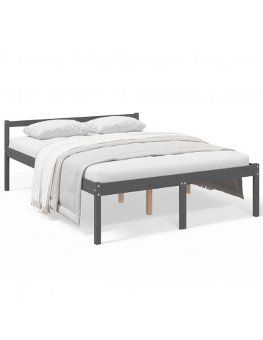 Letto per Anziani 150x200 cm King in Legno Massello di Pino
