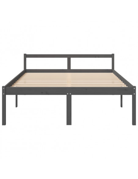 Letto per Anziani 150x200 cm King in Legno Massello di Pino