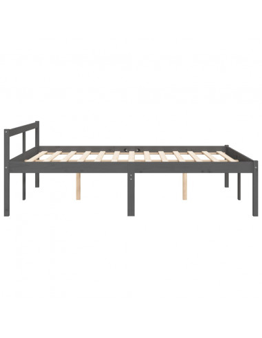 Letto per Anziani 150x200 cm King in Legno Massello di Pino