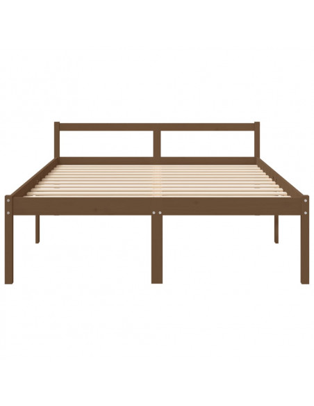 Letto per Anziani 150x200 cm King in Legno Massello di Pino