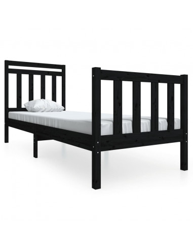 Giroletto Nero 75x190 cm Small Single in Legno Massello