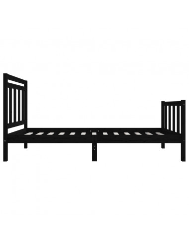 Giroletto Nero 75x190 cm Small Single in Legno Massello