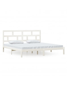 Giroletto Bianco in Legno Massello di Pino 200x200 cm 2