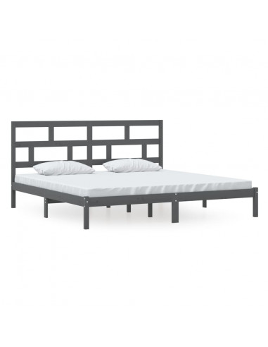 Giroletto Grigio in Legno Massello di Pino 200x200 cm