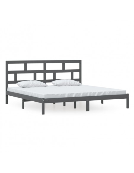 Giroletto Grigio in Legno Massello di Pino 200x200 cm