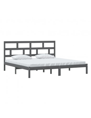 Giroletto Grigio in Legno Massello di Pino 200x200 cm