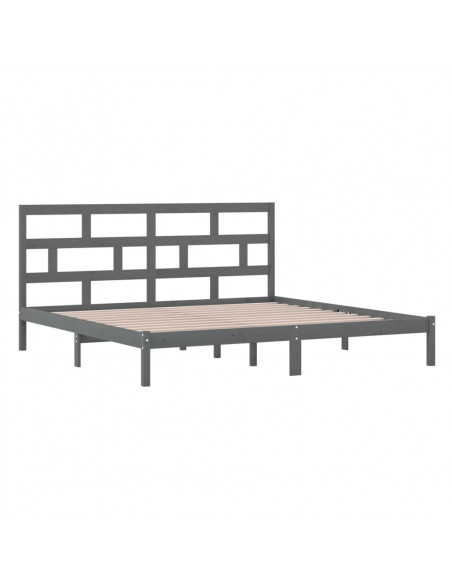 Giroletto Grigio in Legno Massello di Pino 200x200 cm