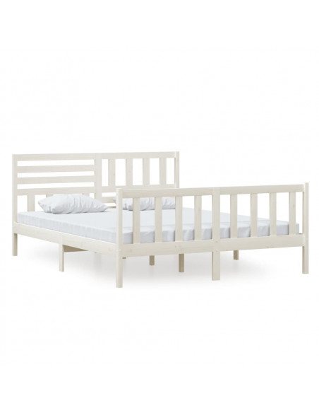 Giroletto Bianco in Legno Massello 160x200 cm