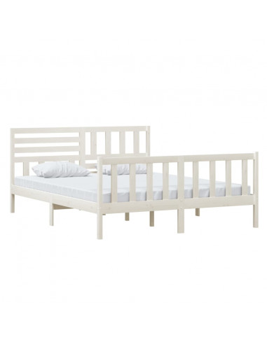 Giroletto Bianco in Legno Massello 160x200 cm