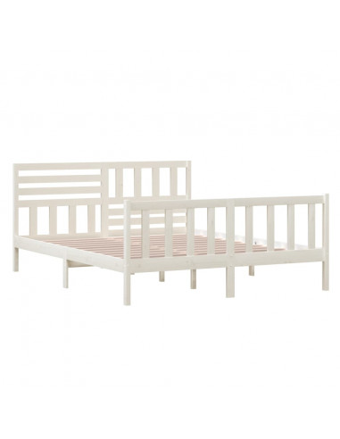 Giroletto Bianco in Legno Massello 160x200 cm