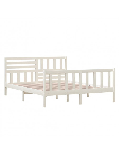 Giroletto Bianco in Legno Massello 160x200 cm