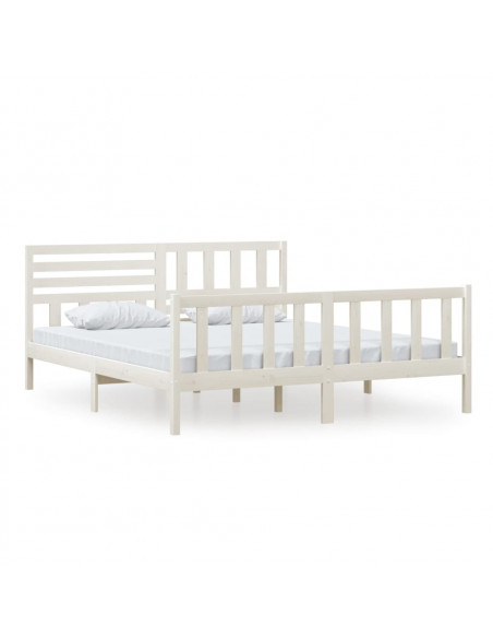 Giroletto Bianco 180x200 cm Super King in Legno Massello