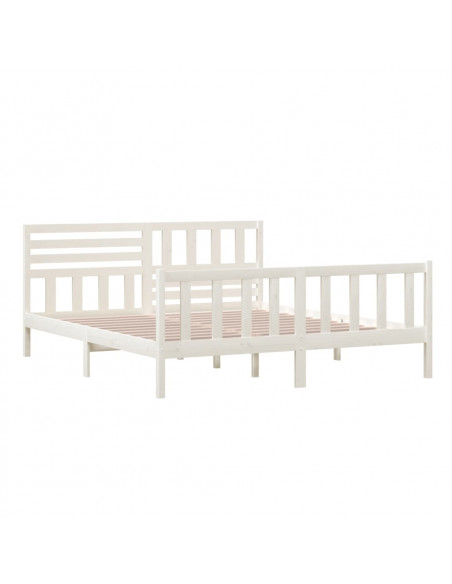 Giroletto Bianco 180x200 cm Super King in Legno Massello