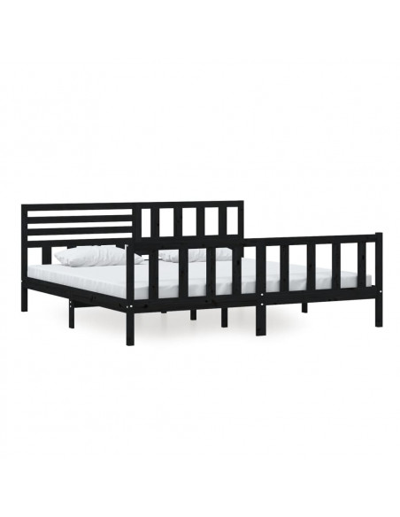 Giroletto Nero in Legno Massello 200x200 cm