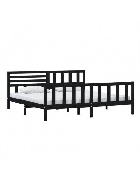 Giroletto Nero in Legno Massello 200x200 cm