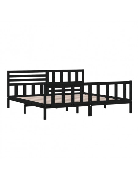 Giroletto Nero in Legno Massello 200x200 cm