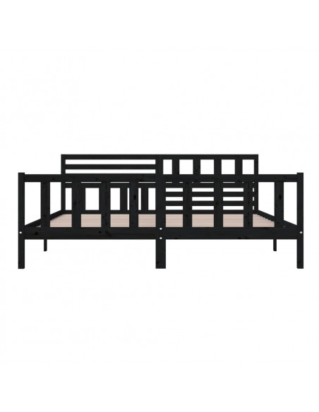 Giroletto Nero in Legno Massello 200x200 cm