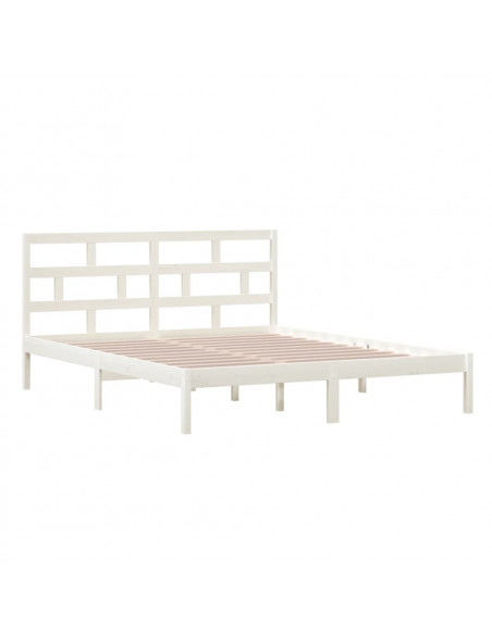 Giroletto Bianco in Legno Massello di Pino 160x200 cm