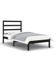 Giroletto in Legno Massello Nero 75x190 cm Small Single 2