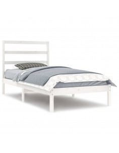 Giroletto Bianco in Legno Massello di Pino 90x200 cm 2