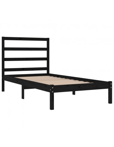 Giroletto Nero in Legno Massello di Pino 100x200 cm