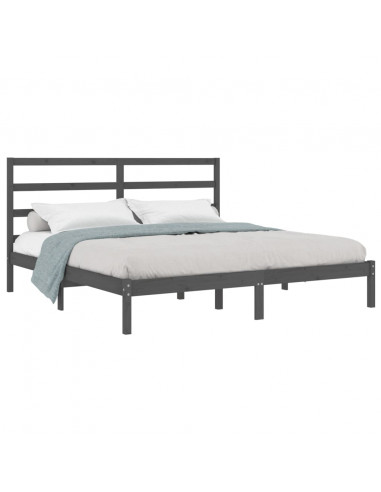 Giroletto Grigio in Legno Massello di Pino 200x200 cm