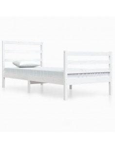 Giroletto Bianco in Legno Massello di Pino 90x200 cm 2