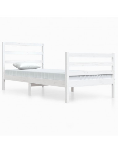 Giroletto Bianco in Legno Massello di Pino 90x200 cm