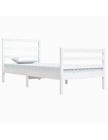 Giroletto Bianco in Legno Massello di Pino 90x200 cm