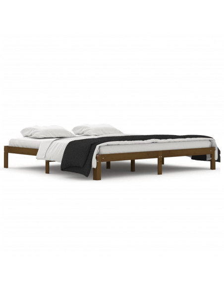 Giroletto Marrone Miele in Legno Massello di Pino 200x200 cm