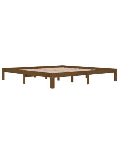 Giroletto Marrone Miele in Legno Massello di Pino 200x200 cm
