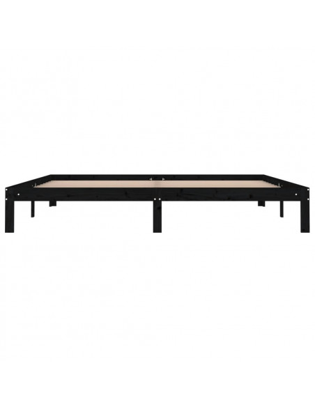 Giroletto Nero in Legno Massello di Pino 200x200 cm