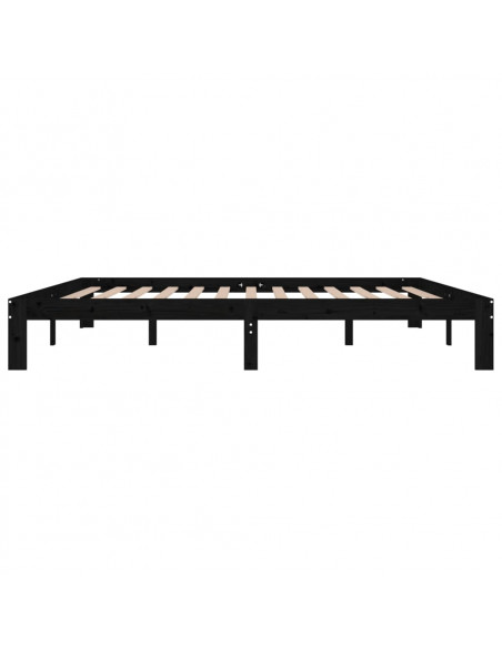 Giroletto Nero in Legno Massello di Pino 200x200 cm
