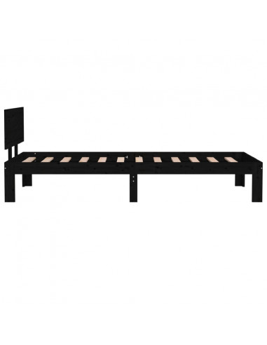 Giroletto in Legno Massello Nero 75x190 cm Small Single