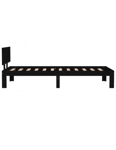 Giroletto in Legno Massello Nero 75x190 cm Small Single
