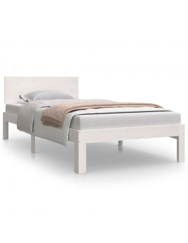 Giroletto Bianco in Legno Massello 90x190 cm Single