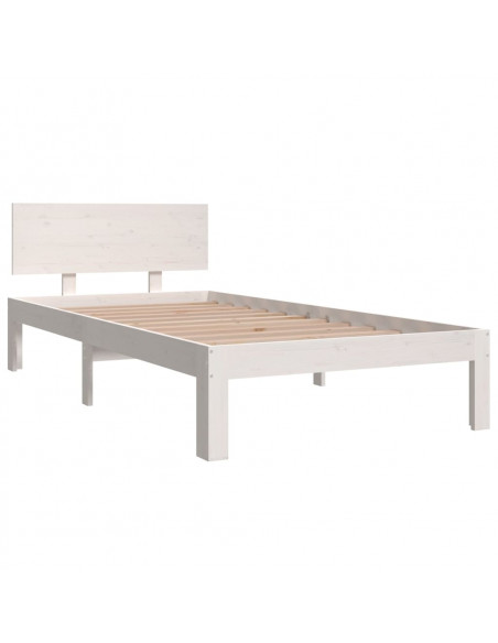 Giroletto Bianco in Legno Massello 90x190 cm Single