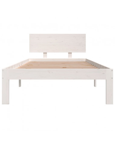 Giroletto Bianco in Legno Massello 90x190 cm Single