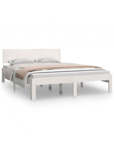 Giroletto Bianco in Legno Massello 135x190 cm Double