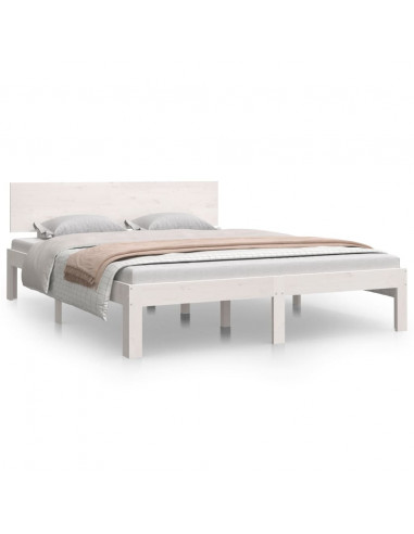 Giroletto Bianco in Legno Massello di Pino 140x190 cm